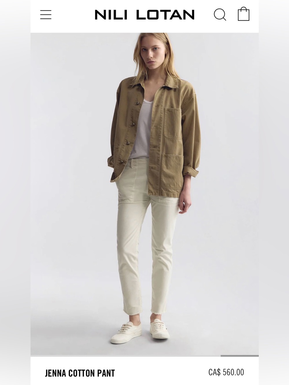 NILI LOTAN white pants, size 4